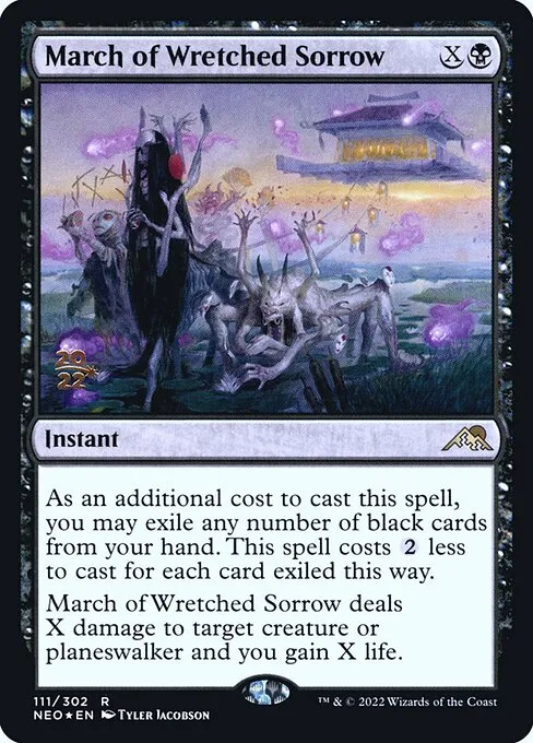 March of Wretched Sorrow · Kamigawa: Neon Dynasty Promos 111s/148