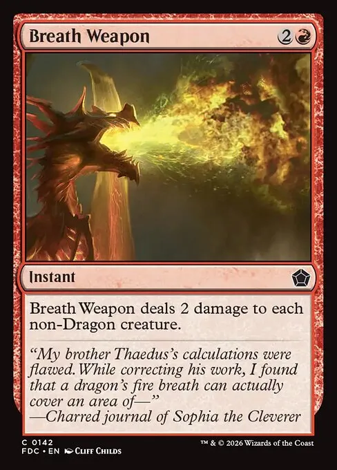 Breath Weapon · Foundations Commander 142/3