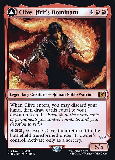 Clive, Ifrit's Dominant // Ifrit, Warden of Inferno · Final Fantasy Promos 133s/94