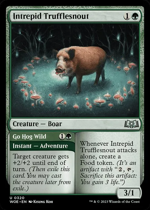 Intrepid Trufflesnout // Go Hog Wild · Wilds of Eldraine 320/381