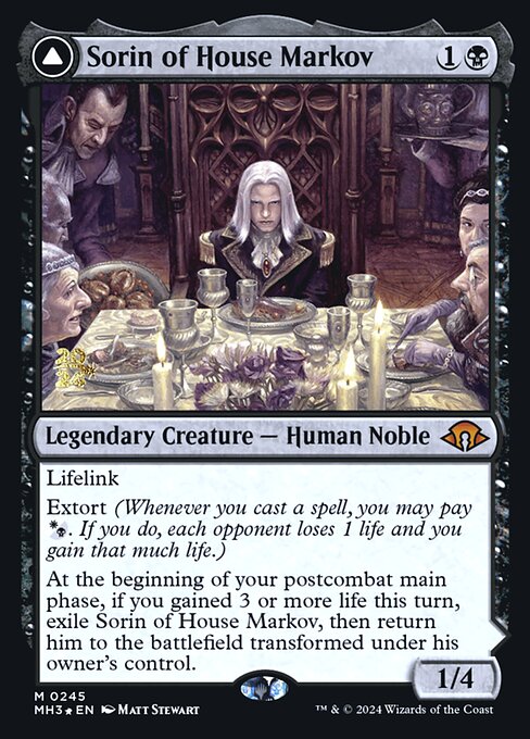 Sorin of House Markov // Sorin, Ravenous Neonate · Modern Horizons 3 Promos 245s/92