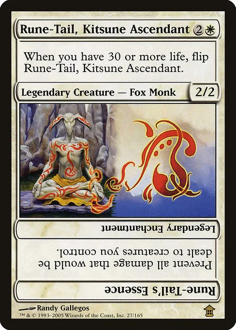 Rune-Tail, Kitsune Ascendant // Rune-Tail's Essence · Saviors of Kamigawa 27/165