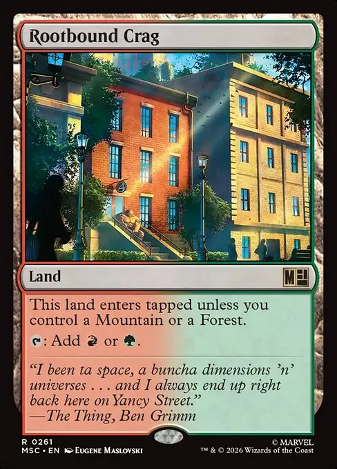 Rootbound Crag · Marvel Super Heroes Commander 261/9
