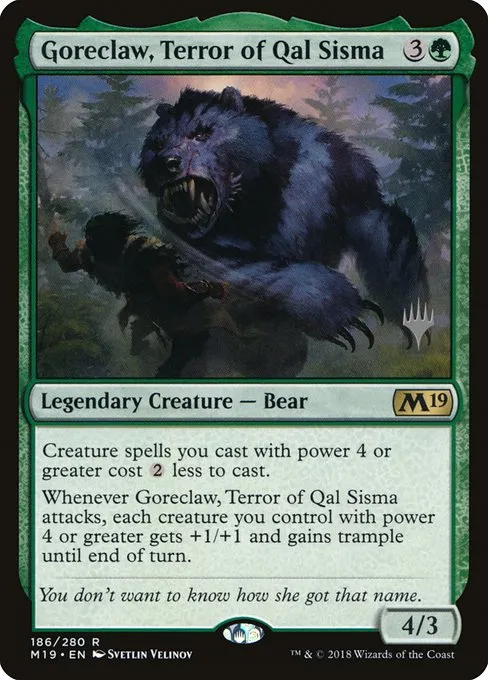 Goreclaw, Terror of Qal Sisma · Core Set 2019 Promos 186p/95