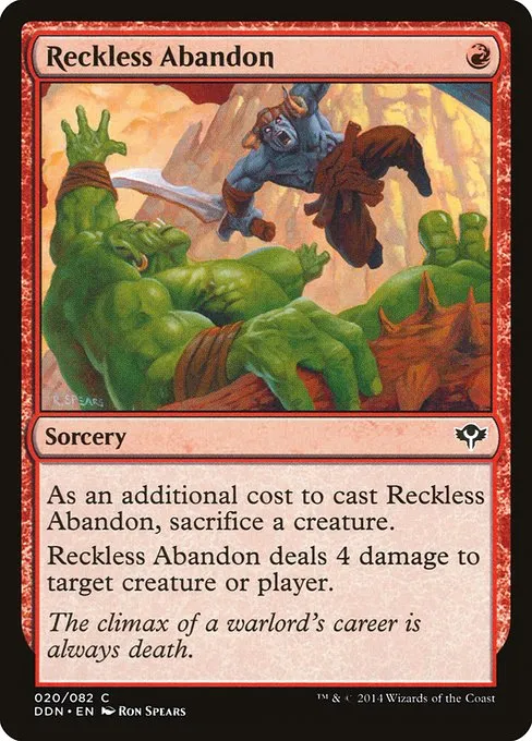 Reckless Abandon · Duel Decks: Speed vs. Cunning 20/82
