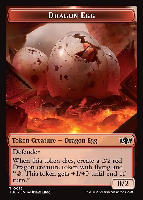 Dragon Egg · Tarkir: Dragonstorm Commander Tokens 12/34