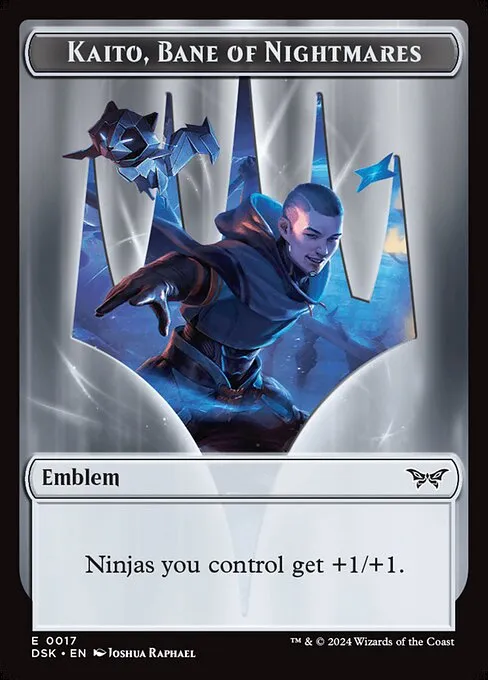 Kaito, Bane of Nightmares Emblem · Duskmourn: House of Horror Tokens 17/19