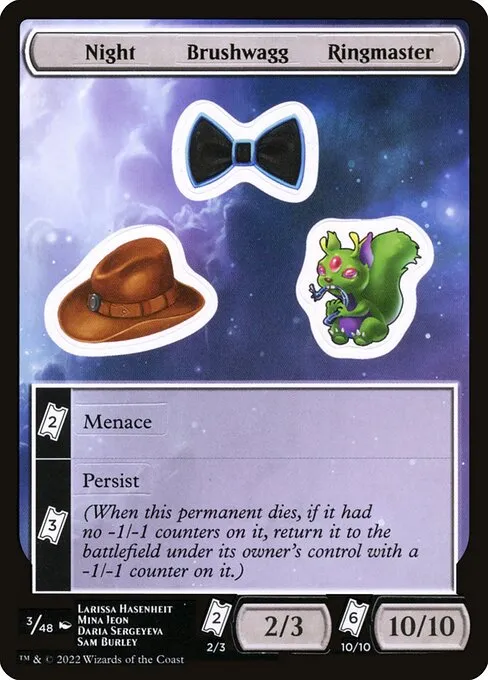 Night Brushwagg Ringmaster · Unfinity Sticker Sheets 3/48