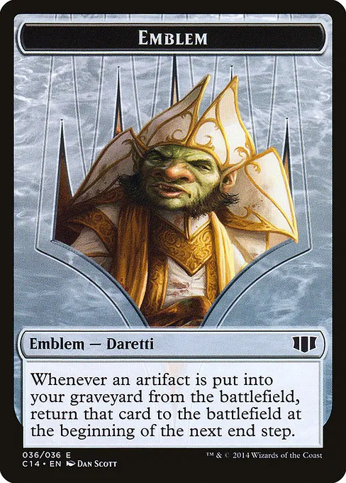 Daretti, Scrap Savant Emblem · Commander 2014 Tokens 36/36