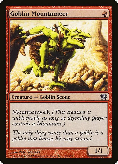 Goblin Mountaineer · Ninth Edition 193★/710