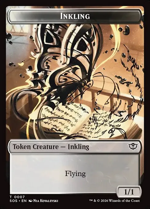 Inkling · Secrets of Strixhaven Tokens 7/14
