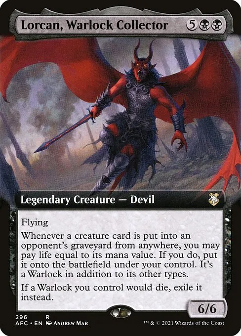 Lorcan, Warlock Collector · Forgotten Realms Commander 296/331