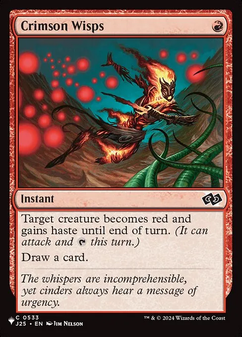 Crimson Wisps · The List J25-533/5050