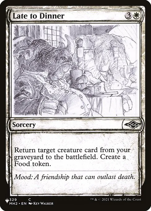 Late to Dinner · The List MH2-329/5050