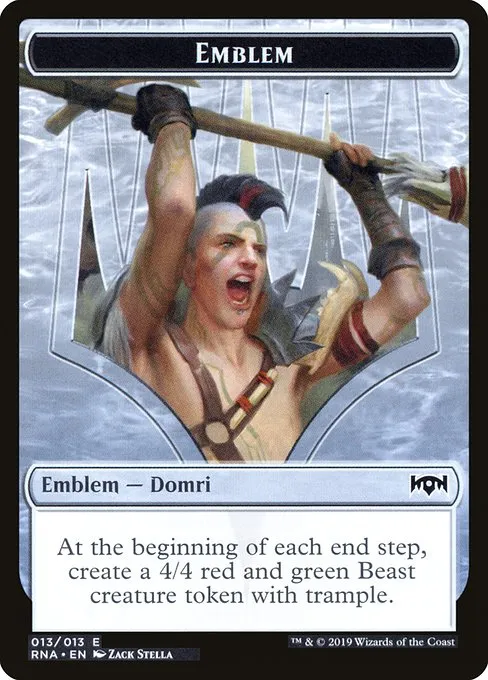 Domri, Chaos Bringer Emblem · Ravnica Allegiance Tokens 13/13