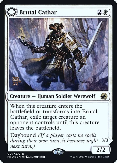 Brutal Cathar // Moonrage Brute · Innistrad: Midnight Hunt Promos 7s/155