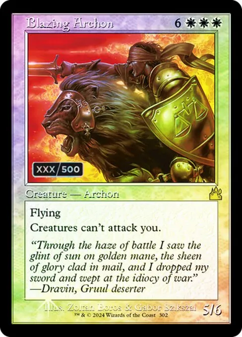 Blazing Archon · Ravnica Remastered 302z/531