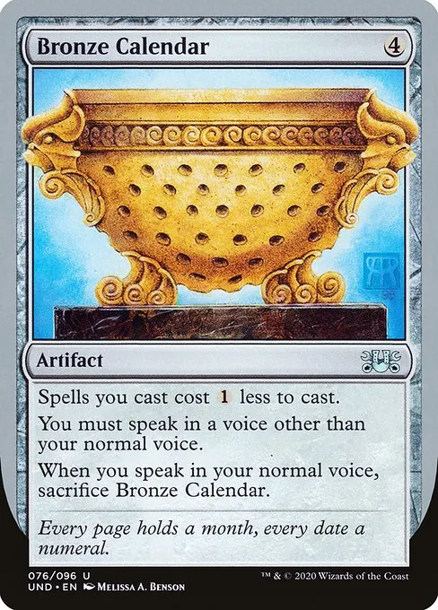 Bronze Calendar · Unsanctioned 76/96