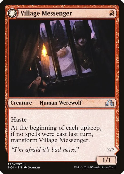 Village Messenger // Moonrise Intruder · Shadows over Innistrad 190/302