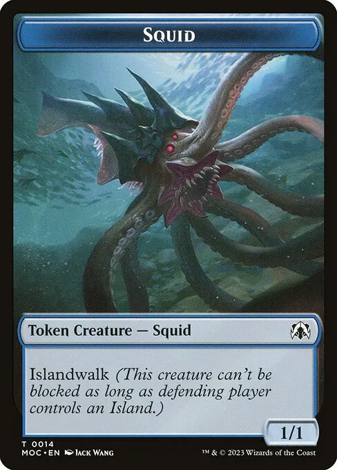 Squid · March of the Machine Commander Tokens 14/46