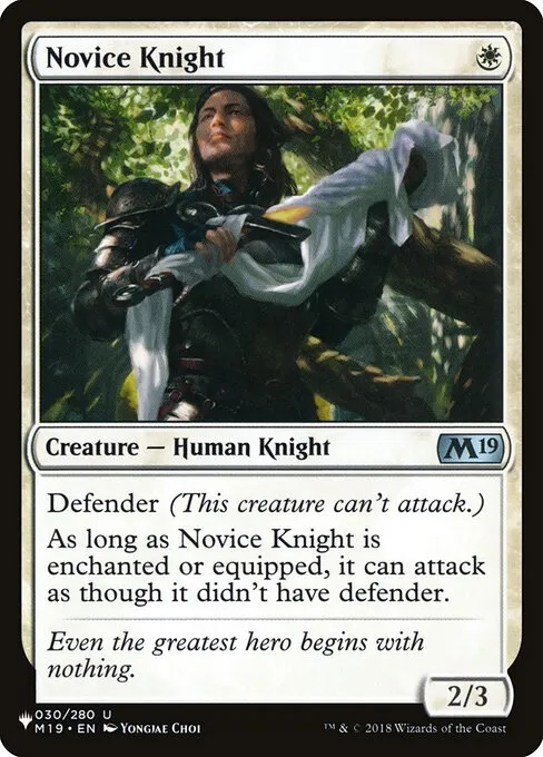 Novice Knight · The List M19-30/5050