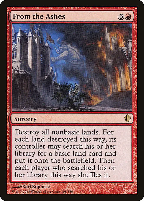 From the Ashes · Commander 2013 108/356