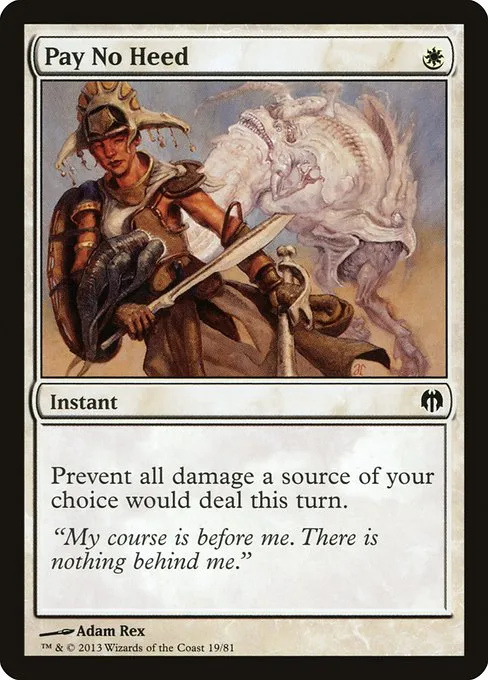 Pay No Heed · Duel Decks: Heroes vs. Monsters 19/81