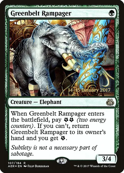 Greenbelt Rampager · Aether Revolt Promos 107s/65