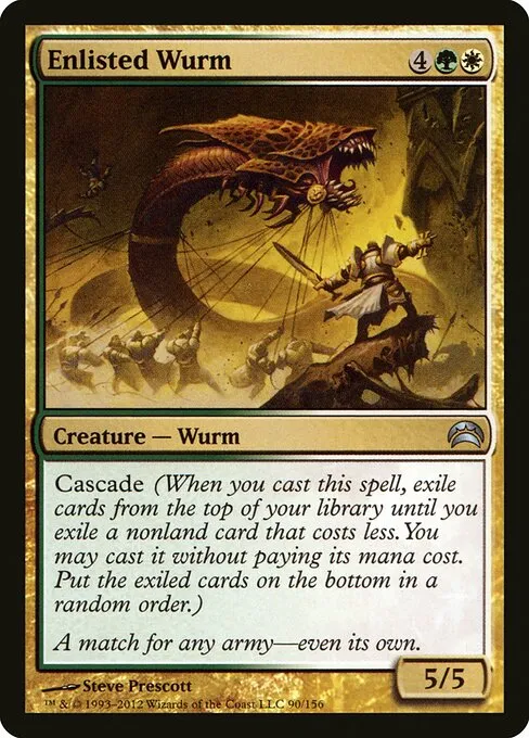 Enlisted Wurm · Planechase 2012 90/156