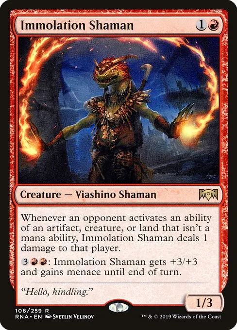 Immolation Shaman · Ravnica Allegiance 106/273