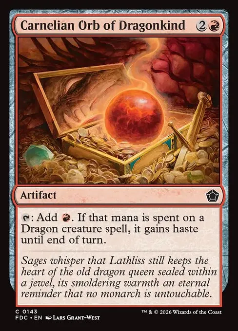 Carnelian Orb of Dragonkind · Foundations Commander 143/3
