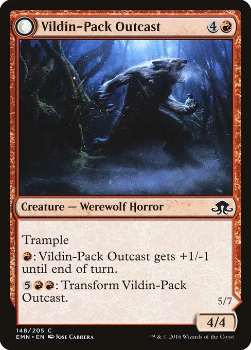 Vildin-Pack Outcast // Dronepack Kindred · Eldritch Moon 148/208