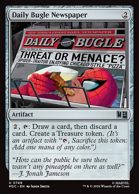 Daily Bugle Newspaper · Marvel Super Heroes Commander 749/9