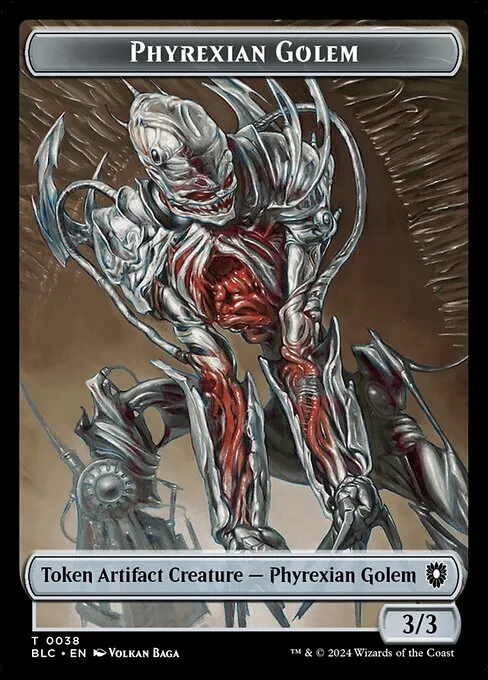 Phyrexian Golem · Bloomburrow Commander Tokens 38/41
