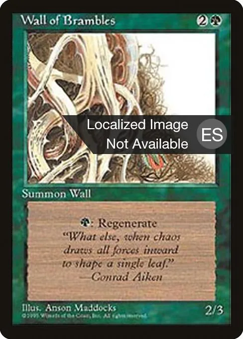 Wall of Brambles · Fourth Edition Foreign Black Border 282/378