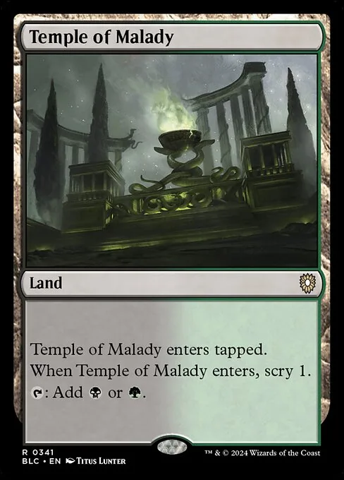 Temple of Malady · Bloomburrow Commander 341/356