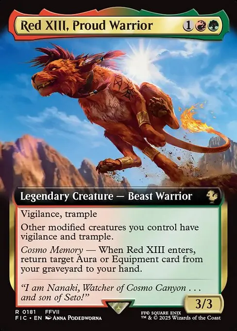 Red XIII, Proud Warrior · Final Fantasy Commander 181/486