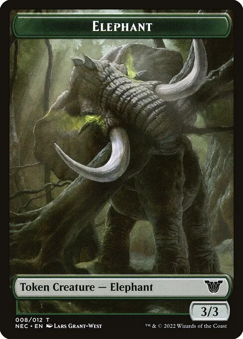 Elephant · Neon Dynasty Commander Tokens 8/12