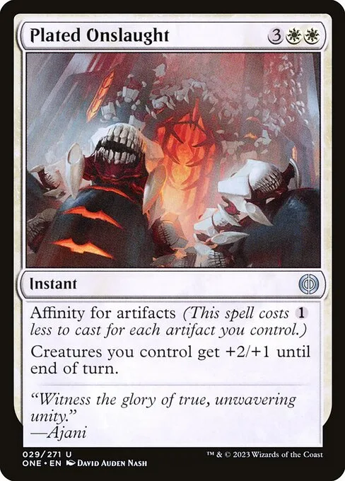 Plated Onslaught · Phyrexia: All Will Be One 29/479
