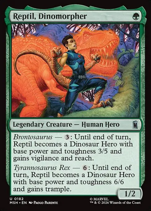 Reptil, Dinomorpher · Marvel Super Heroes 182/24