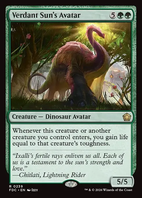 Verdant Sun's Avatar · Foundations Commander 239/3