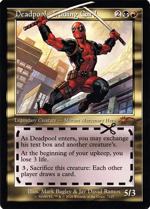 Deadpool, Trading Card · Secret Lair Drop 7127/2547