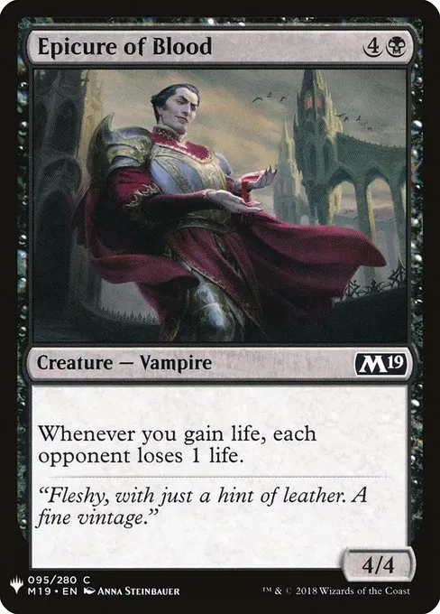 Epicure of Blood · The List M19-95/5050