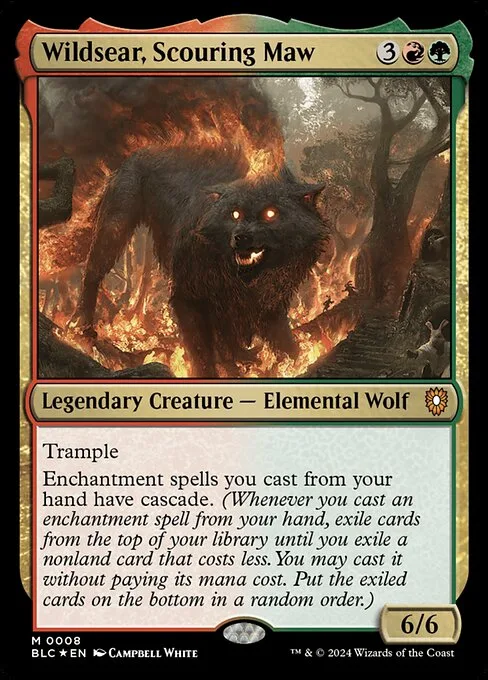 Wildsear, Scouring Maw · Bloomburrow Commander 8/356
