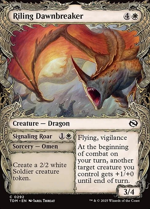 Riling Dawnbreaker // Signaling Roar · Tarkir: Dragonstorm 292/427