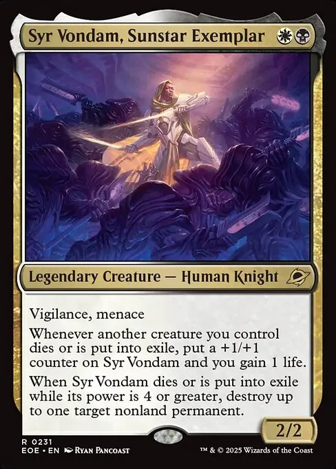 Syr Vondam, Sunstar Exemplar · Edge of Eternities 231/400