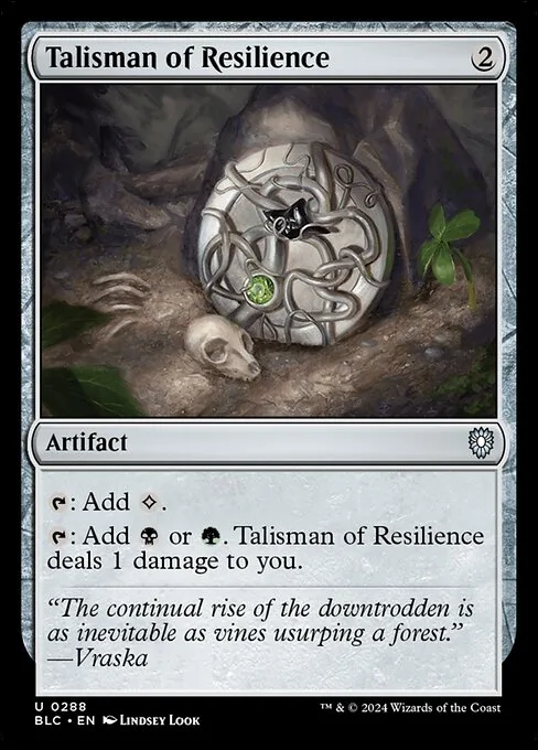 Talisman of Resilience · Bloomburrow Commander 288/356