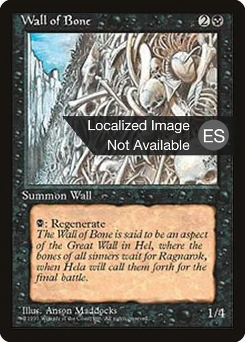 Wall of Bone · Fourth Edition Foreign Black Border 168/378