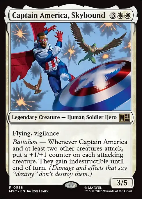 Captain America, Skybound · Marvel Super Heroes Commander 588/9