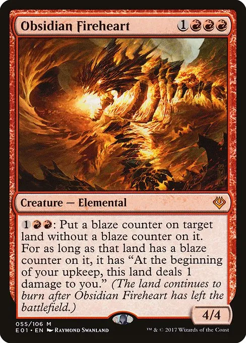 Obsidian Fireheart · Archenemy: Nicol Bolas 55/106